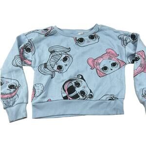 Girls' L.O.L. Surprise! Light Blue Long Sleeve Crew Sweatshirt - Size XS - NWT